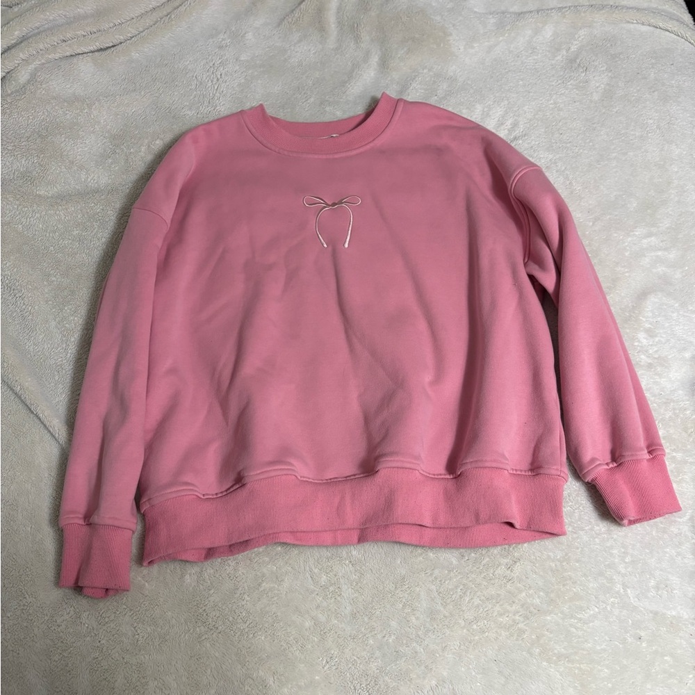Altar'd State Pink Fleece-Lined Sweatshirt